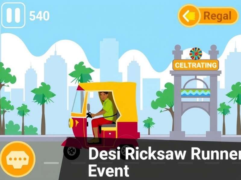 Desi Rickshaw Runner Game Screenshot